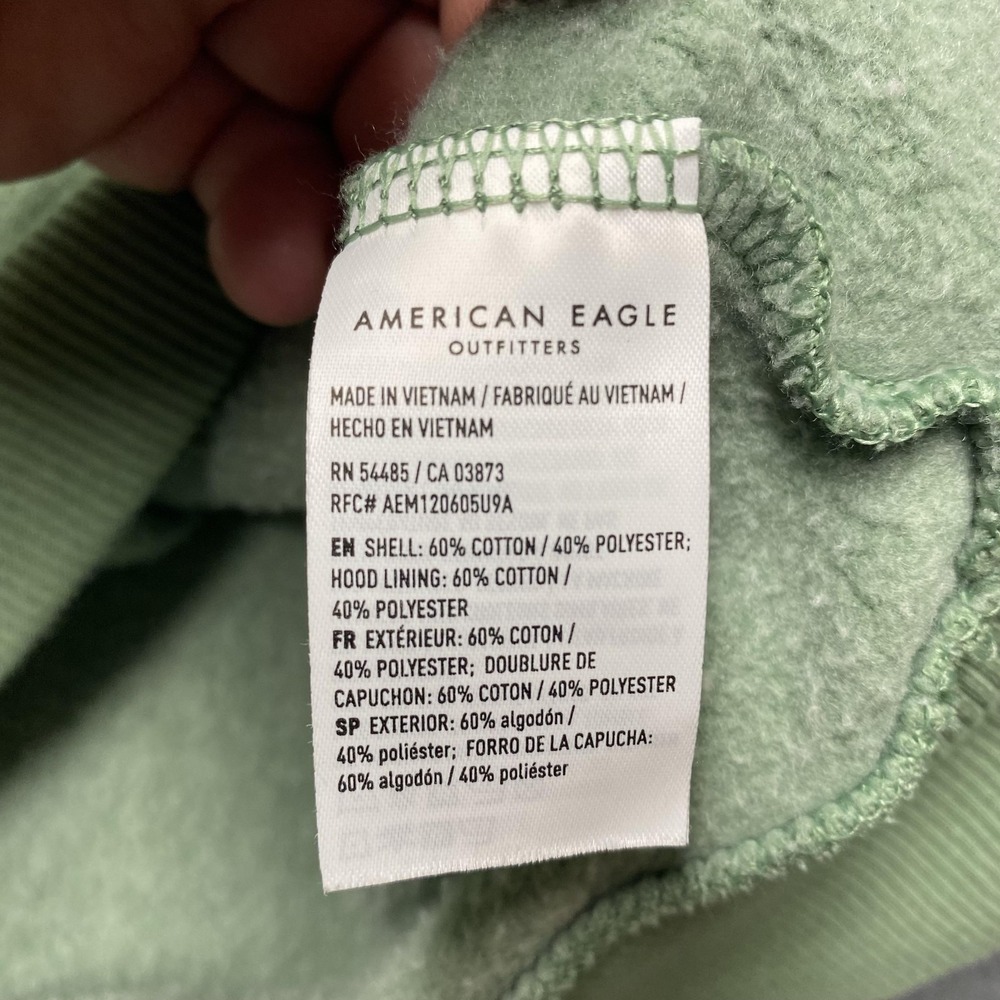 American Eagle Outfitters Hoodie Sweatshirt Womens XL Green AE X Naito Floral - Picture 5 of 9